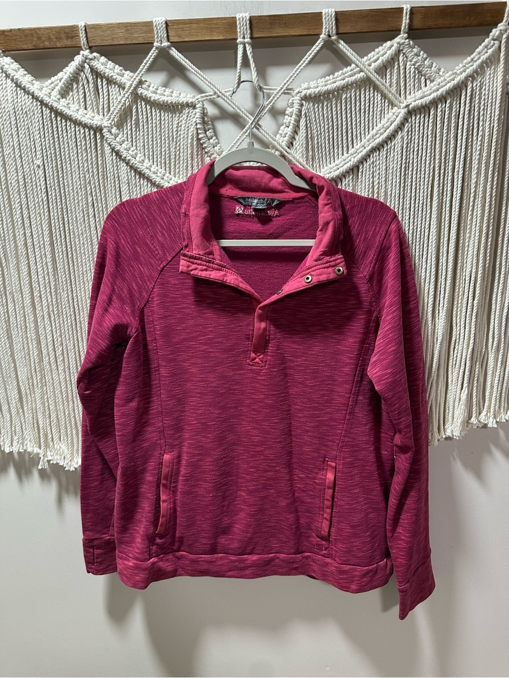 Avalanche Magenta Half-Snap Pullover Sweatshirt